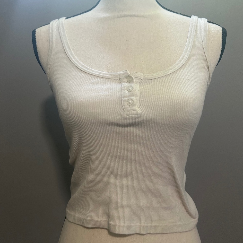 white button tank top